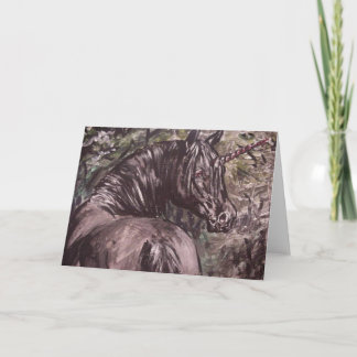 schwarzes Einhorn Karte