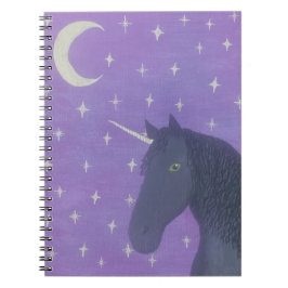 Schwarzes Einhorn Notizblock