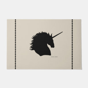 "Schwarzes Einhorn Sigil" Sand-Tür-Matte Fußmatte