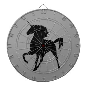 Schwarzes Einhorn Silhouette Dart Board Dartscheibe
