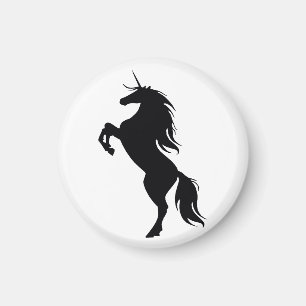 Schwarzes Einhorn-Silhouette-Magnet Magnet