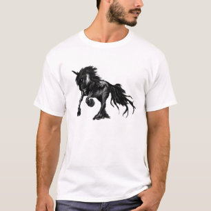 Schwarzes Einhorn T-Shirt