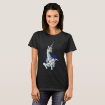 Schwarzes Einhorn T-Shirt