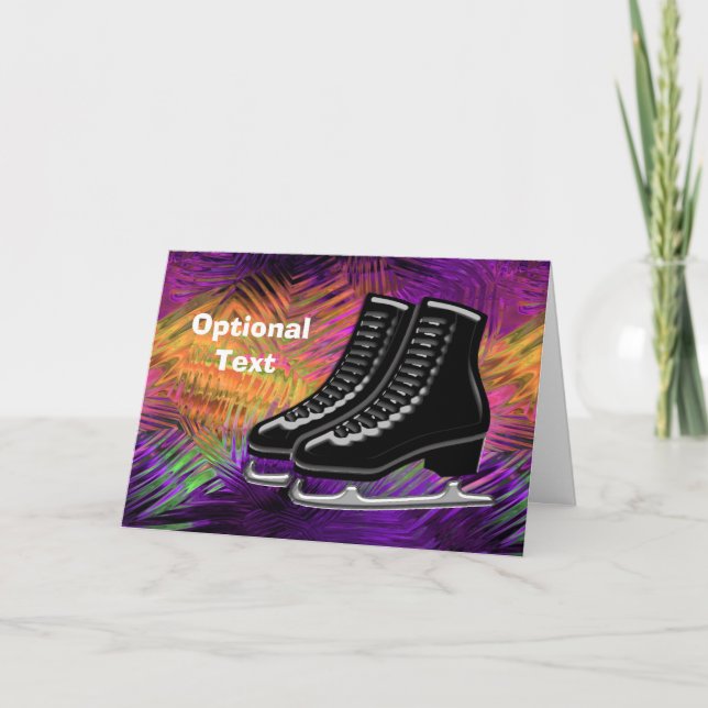 Schwarzes EisSkate u. Technicolor - kundengerecht Einladung (Vorderseite)