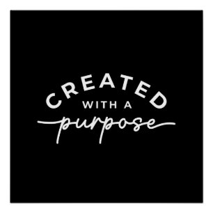 Schwarzes elegantes Christliches Zitat Poster