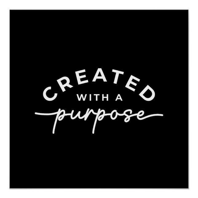 Schwarzes elegantes Christliches Zitat Poster (Vorderseite)