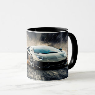 Schwarzes, elegantes Drift-Sportwagen-Automobil Tasse