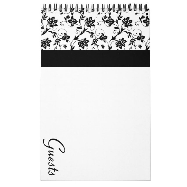 Schwarzes Eleganz-Gast-Buch Kalender (Titelbild)