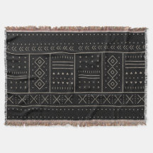 Schwarzes Elfenbein-Tribal-Geometrisches Muster |