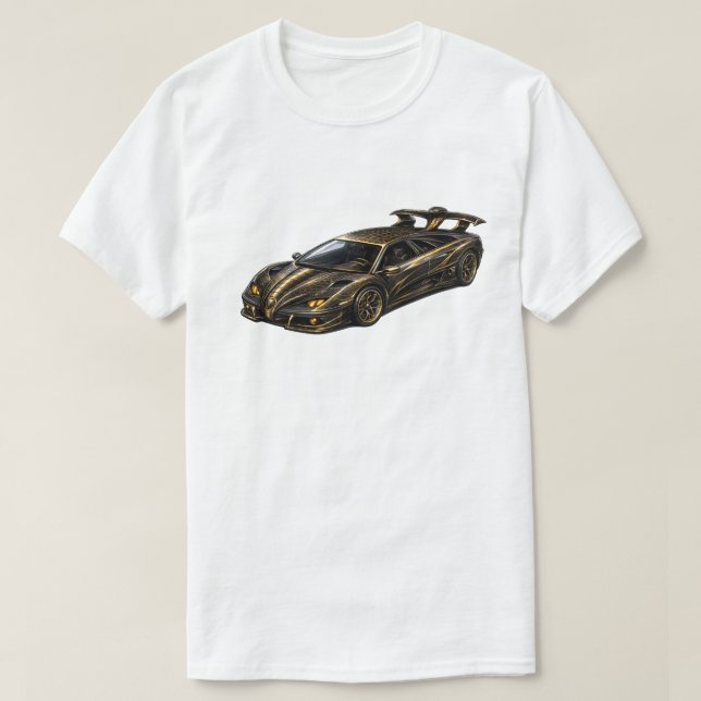 Schwarzes Exotisches Hypercar — BV-LCB T-Shirt (Design vorne)