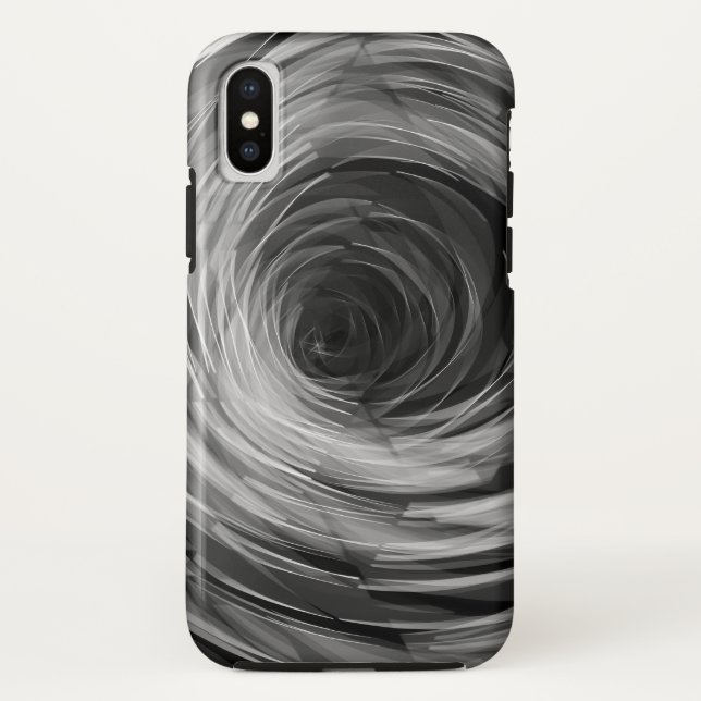 Schwarzes facettierte Strudel - Apple iPhone/iPad Case-Mate iPhone Hülle (Rückseite)