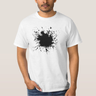 Schwarzes Farben-Spritzer-T-Shirt T-Shirt