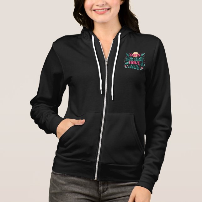 Schwarzes Farbfrauen Hoodie  (Vorderseite)