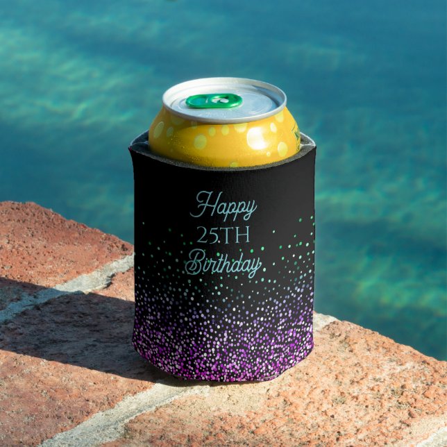 Schwarzes Farbiges Glitter Accent Dosenkühler (In Situ Pool)