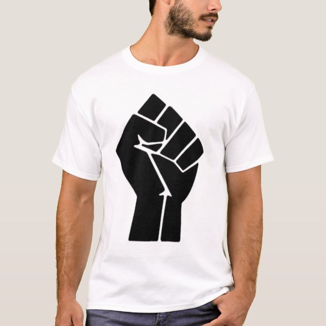 Schwarzes Faust-T-Shirt T-Shirt (Vorderseite)