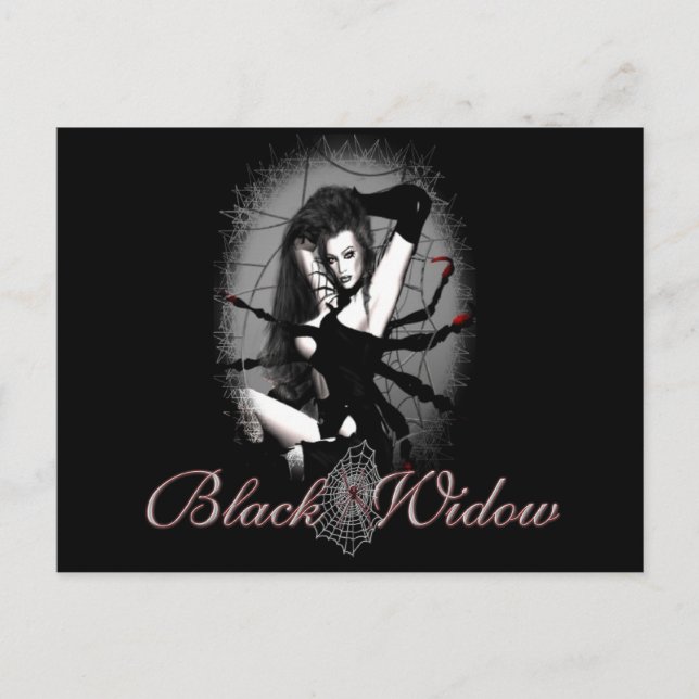 Schwarzes Fenster Postkarte (Vorderseite)