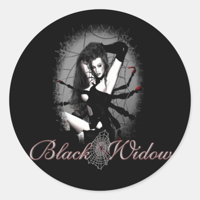 Schwarzes Fenster Runder Aufkleber (Vorderseite)