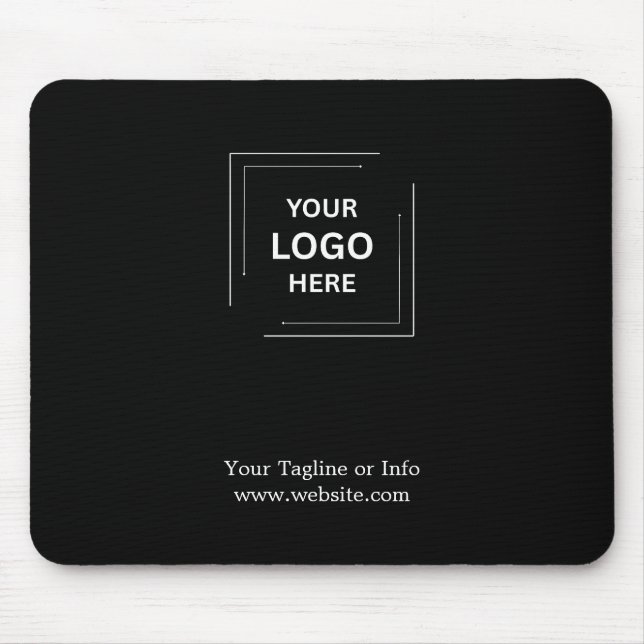 Schwarzes Firmen-Logo-Mauspad-Design für Unternehm Mousepad (Vorne)