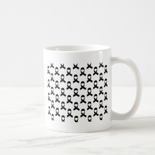 Schwarzes Flachmuster Kaffeetasse