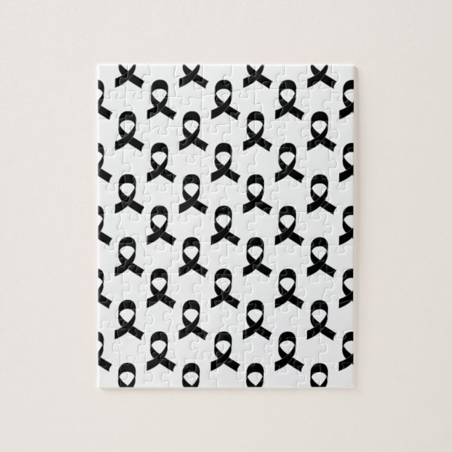 Schwarzes Flachmuster Puzzle (Vertikal)