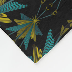 Schwarzes Fleecebett aus Mairy Stars (3 Größen) Fleecedecke