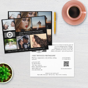 Schwarzes Foto-Collage-Logo für professionelle Fot Flyer