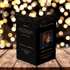 Schwarzes Foto - elegantes Beerdigungsprogramm