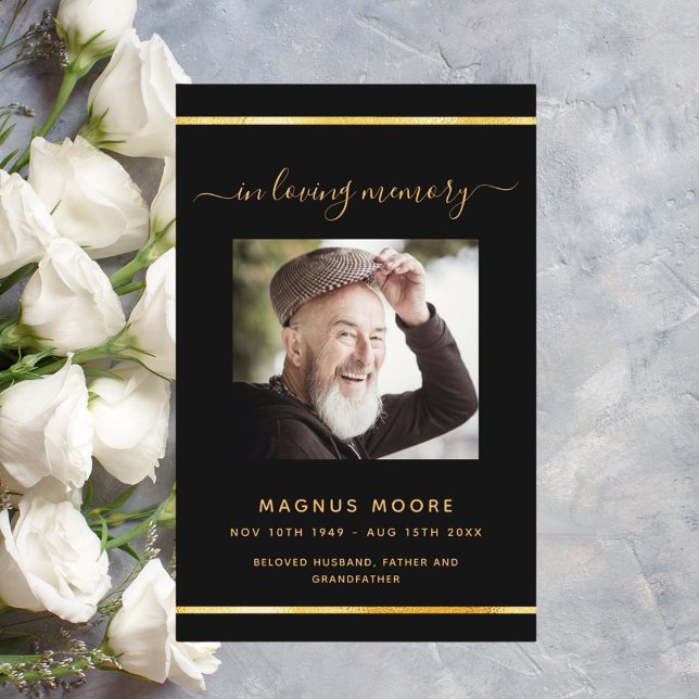 Schwarzes Foto - elegantes Beerdigungsprogramm (Von Creator hochgeladen)