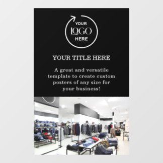 Schwarzes Foto für Berufliche Werbeaktionen mit Fi Fensteraufkleber