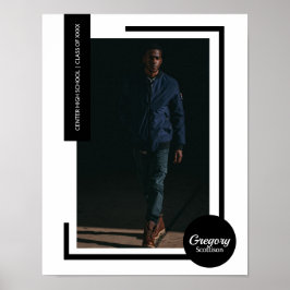 Schwarzes Foto Moderner Abschluss Poster