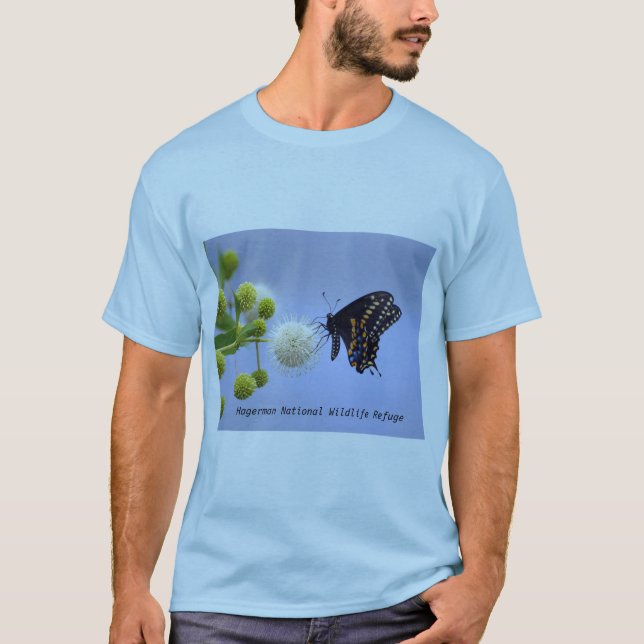Schwarzes Frack auf Buttonbush - HNWR T-Shirt (Vorderseite)