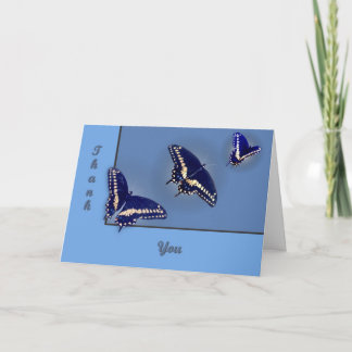 Schwarzes Frack drei Dankeskarte