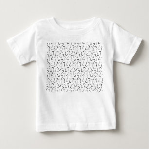 Schwarzes Fragezeichen nahtloses Muster Baby T-shirt
