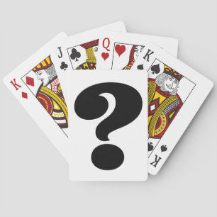 Schwarzes Fragezeichen Spielkarten