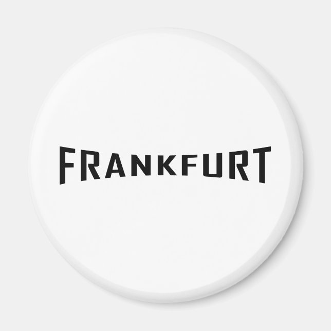 Schwarzes Frankfurt-Symbol Magnet (Vorne)