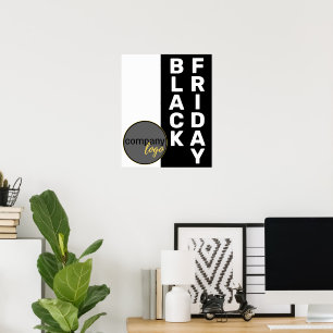 SCHWARZES FREITAG-LOGO-EINKAUFSWERK POSTER