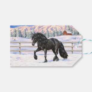 Schwarzes Friesen Geschenkanhänger