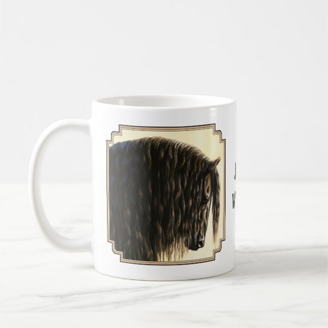 Schwarzes Friesen Kaffeetasse (Links)