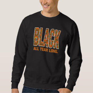Schwarzes Ganzjähriges Schwarzes Geschichte Monte Sweatshirt
