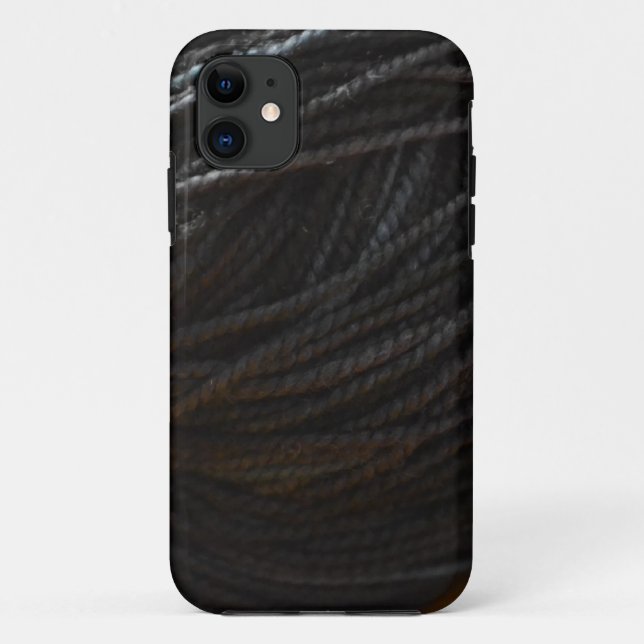 Schwarzes Garn Case-Mate iPhone Hülle (Rückseite)