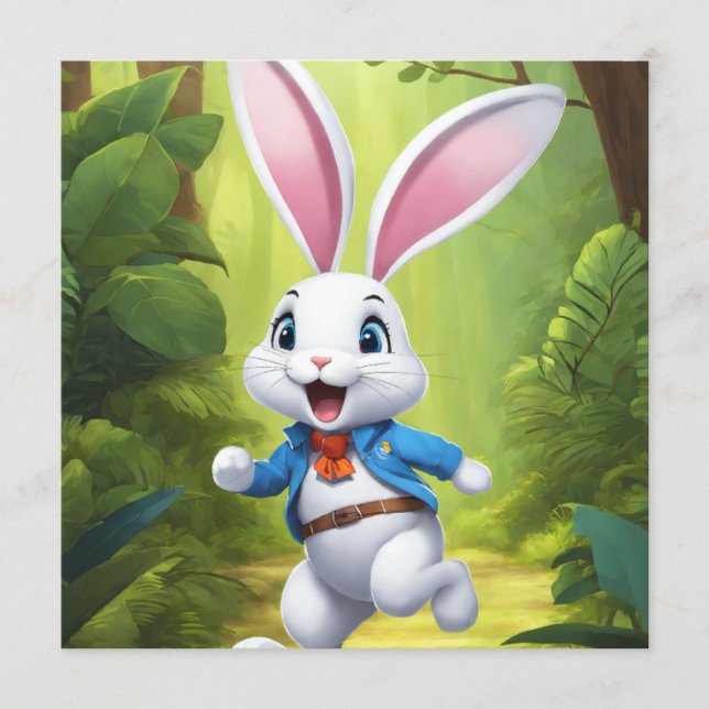 Schwarzes Gästebuch mit Hasen-Logo Menükarte (Vorderseite)