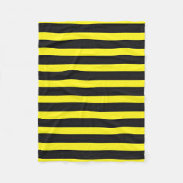 Schwarzes, Gelb-Biene Ähnliches Streifen-Muster Fleecedecke