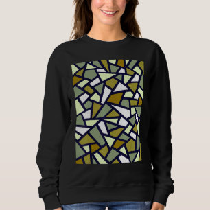 Schwarzes geometrisches Abstraktes Muster Camoufla Sweatshirt