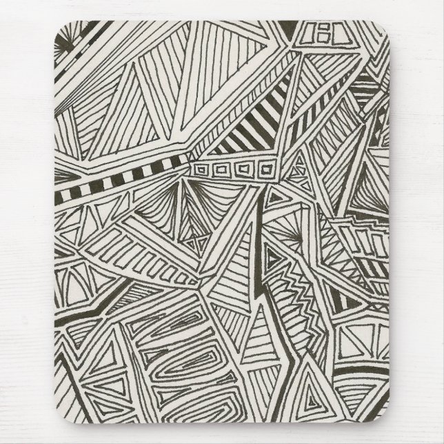 Schwarzes geometrisches mousepad (Vorne)