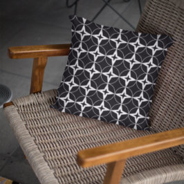 Schwarzes geometrisches Muster Kissen