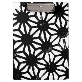 Schwarzes geometrisches Muster Klemmbrett