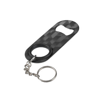 Schwarzes geometrisches Muster Mini Flaschenöffner