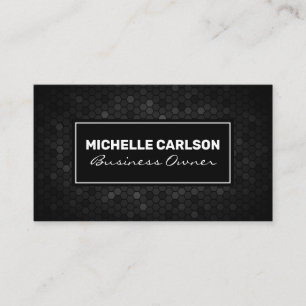 Schwarzes geometrisches Muster Visitenkarte