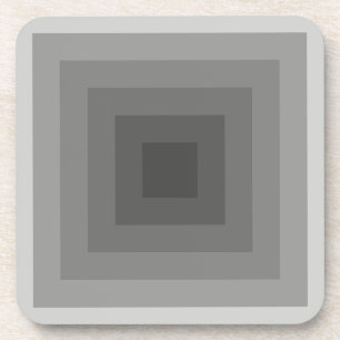 Schwarzes geometrisches Quadrat Getränkeuntersetzer