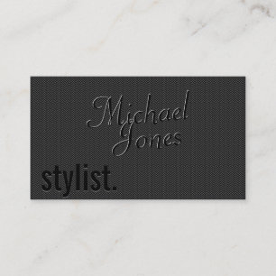 Schwarzes geprägtes Stylist-Geschäft Visitenkarte